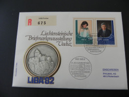 Medaille Medal - Liechtenstein Erinnerung An Die LIBA Briefmarkenausstellung Vaduz 1982 - Numis Letter - Liechtenstein