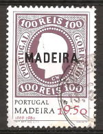Portugal Madère 1980 N° 68 Iso O Philatélie, Timbre Sur Timbre, Surchargé, Louis Ier, Révolution De 1868, Banque, Roi - Madeira