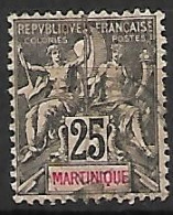 MARTINIQUE .    1892 .     Y&T N° 38 Oblitéré - Used Stamps