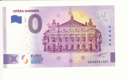 Billet Touristique 0 Euro - OPÉRA GARNIER - UEAS - 2023-2 - N° 24381 - Altri & Non Classificati