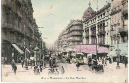13 - MARSEILLE - La Rue Noailles - Tramway Calèches Charrettes - Non Classés