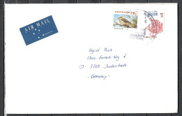 Australien; MiNr. 1365 A + 1464, Auf Brief Nach Deutschland; C-305 - Cartas & Documentos