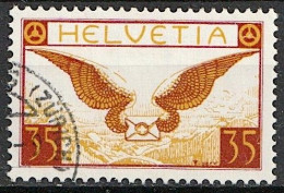 Schweiz Suisse 1933: Flugbrief Zu Flug 14z Mi 233z Yv PA8 (geriffelt / Grillé) Mit Eck-⊙ BUCHS (ZÜRICH) (Zu CHF 75.00) - Used Stamps