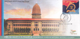 INDIA 2023 FDC 75 Years Of National Defence Academy, Khadakvasla, Pune, First Day Cover JABALPUR Cancelled - FDC