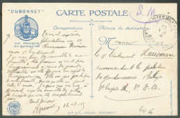 C.P.  (Apéritif DUBONNET Tonique Au Quinquina) En S.M. Obl. Sc POSTES MILITAIRES BELGIQUE Du 12-VIII-1915 Vers Lieutenan - Army: Belgium