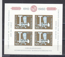 Switzerland 1960 - Pro Patria - 50 Years Federal Donation, Mi-Nr. Bl. 17, MNH** - Ungebraucht