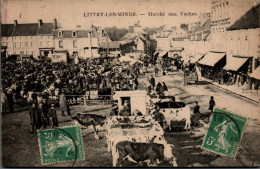 N°11403 -cpa Littry Les Mines -marché Aux Vaches- - Mercati