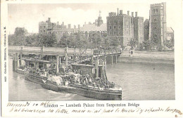 GB - LONDON - Lambeth Palace From Suspension Bridge - Bateau Roues à Aubes    - Other & Unclassified