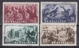 Bulgaria 1952 - 40. Jahrestag Der Grundung Des Jugendverbandes, Mi-Nr. 826/29, Used - Used Stamps