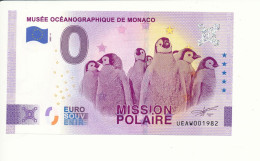 Billet Touristique 0 Euro - MUSÉE OCÉANOGRAPHIQUE DE MONACO MISSION POLAIRE - UEAW - 2023-4 - N° 1982 - Sonstige & Ohne Zuordnung