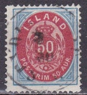 IS002E – ISLANDE – ICELAND – 1892 – NUMERAL VALUE IN AUR - PERF. 14X13,5 - YT # 16A USED 100 € - Oblitérés