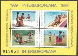 Roumanie Intereuropeana Enfants Children Games Jeux Playground 1989 MNH ** Neuf SC ( A53 952a) - Unused Stamps