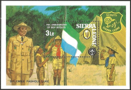 Sierra Leone 75th Scouts 1982 MNH ** Neuf SC ( A53 918) - Andere & Zonder Classificatie