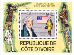 Ivory Coast Bi-centennial USA Drapeau Flag Costume ( A53 871) - Indipendenza Stati Uniti