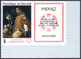Burundi Tableau Velasquez Painting Non Dentele Imperforate MLH * Neuf CH ( A53 795) - 1967 – Montreal (Canada)