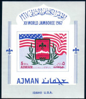 Ajman Non Dentele Scouts Jamboree 67 Imperforate MH * Neuf CH ( A53 758) - Autres & Non Classés