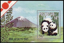 Laos Philatokyo 81 Ours Panda Bears MNH ** Neuf SC ( A53 599c) - Orsi