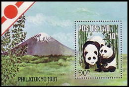 Laos Philatokyo 81 Ours Panda Bears MNH ** Neuf SC ( A53 599a) - Laos