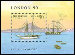 Nicaragua London 90 Sailing Ships Voiliers MNH ** Neuf SC ( A53 569b) - Esposizioni Filateliche
