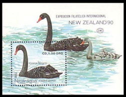 Nicaragua New Zealand 90 Cygne Swan MNH ** Neuf SC ( A53 568c) - Cisnes