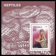Tanzania Vipera Serpent Snakes Reptile MNH ** Neuf SC ( A53 511a) - Tansania (1964-...)