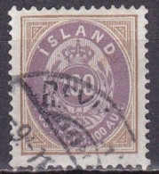 IS002F – ISLANDE – ICELAND – 1892 – NUMERAL VALUE IN AUR - PERF. 14X13,5 - SC # 18 USED 130 € - Oblitérés