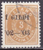 IS005A – ISLANDE – ICELAND – 1902 – NUMERAL VALUE OVERPRINTED - PERF. 14X13,5 - SC # 49 USED - Gebraucht