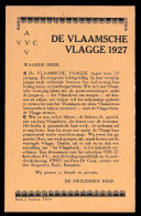 DE VLAAMSCHE BEWEGING - AVV - VVK - DE VLAAMSCHE VLAGGE 1927 - Ohne Zuordnung