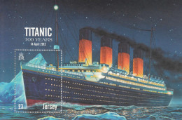2012 Jersey Titanic Ships Shipwrecks Souvenir Sheet MNH @ BELOW Face Value - Jersey