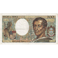 France, 200 Francs, Montesquieu, 1983, N.037, TB+, Fayette:70.5, KM:155a - 200 F 1981-1994 ''Montesquieu''