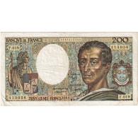 France, 200 Francs, Montesquieu, 1983, F.019, TB, Fayette:70.3, KM:155a - 200 F 1981-1994 ''Montesquieu''