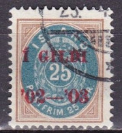 IS005F – ISLANDE – ICELAND – 1902 – NUMERAL VALUE OVERPRINTED - PERF. 14X13,5 - SC # 48 USED 17,50 € - Oblitérés