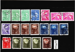 IMOgg107 SCHWEDEN 1963 Michl 502/05 + 508/10 + 513/14  Gestempelt / Entwertet  ZÄHNUNG Und STEMPEL SIEHE ABBILDUNG - Used Stamps