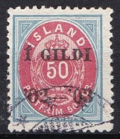 IS005G – ISLANDE – ICELAND – 1902 – NUMERAL VALUE OVERPRINTED - PERF. 14X13,5 - SC # 59 USED 65 € - Oblitérés