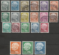 Saarland 1958 MiNr.409- 428   O Gestempelt  Bundespräsident Theodor Heuss ( D 5375 ) - Usati