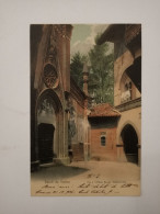 PIEMONTE TORINO 1 VIA E CHIESA BORGO MEDIOEVALE Formato Piccolo Viaggiata Nel 1904 Condizioni Buone - Kirchen