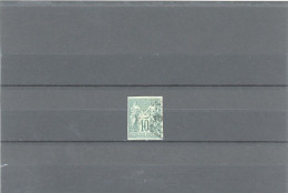 MARTINIQUE -COLONIES GÉNÉRALES-N°32 .TYPE SAGE 10c VERT  TTB- Obl -LOSANGE (M)QE - Used Stamps