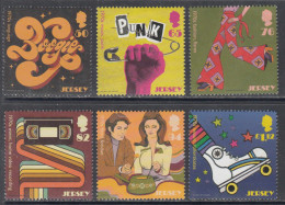 2019 Jersey The Seventies Culture Fashion Punk Dancing Music  Complete Set Of 6 MNH @ BELOW Face Value - Jersey