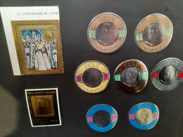 TIMBRES EN OR & ARGENT  COMORES,BHOUTAN Penny Black ,OMAN De Gaulle  金邮票 金邮票 科摩罗、不丹、阿曼 GOLD 1 SILVER  STAMPS - Mezclas (max 999 Sellos)