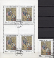 Kunstgalerie Prag 1980 CSR 2591+ 4-Kleinbogen O 6€ Anna Suchardova Mosaik Sheet Paintings Art Sheetlet Bf CZECHOSLOVAKIA - Used Stamps