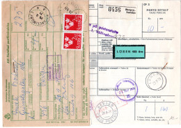 Norwegen 1971, Paketkarte V. Bergen Landas M. Schweden Porto U. Zollgebühr - Covers & Documents