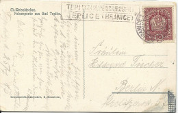 Österreich 1917, Posthilfstelle R2 Teplitz (M. Weisskirchen) Auf AK M. 10 H. - Cartas & Documentos