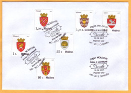 2017  Moldova   Private  FDC Emblems Of Settlements Of Moldova. Standard  Coats Of Arms. - Briefe U. Dokumente