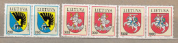 LITHUANIA 1992 Coat Of Arms Pairs MNH(**) Mi 505-507 #LT601 - Litauen