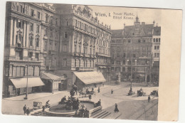 E4923) WIEN I - NEUER MARKT Mit HOTEL KRANZ U. Kutsche ALT ! 1912 - Autres & Non Classés