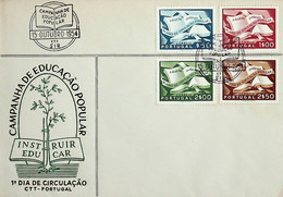 1954 Portugal Campanha De Educação Popular - FDC