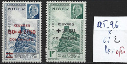 NIGER FRANCAIS 95-96 * Côte 2 € - Unused Stamps