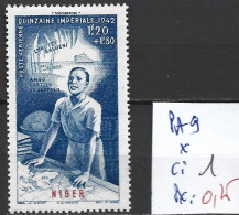 NIGER FRANCAIS PA 9 * Côte 1 € - Unused Stamps