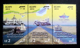 Egypt  2014 - ( New Suez Canal Project ) - Complete Set 3 Stamps - MNH - Neufs