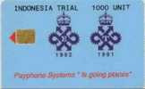 1000 UNIT (without 'S')  GPT16 QUEENS AWARD INDONESIA TRIAL  Matrix Printed Control - Indonesien